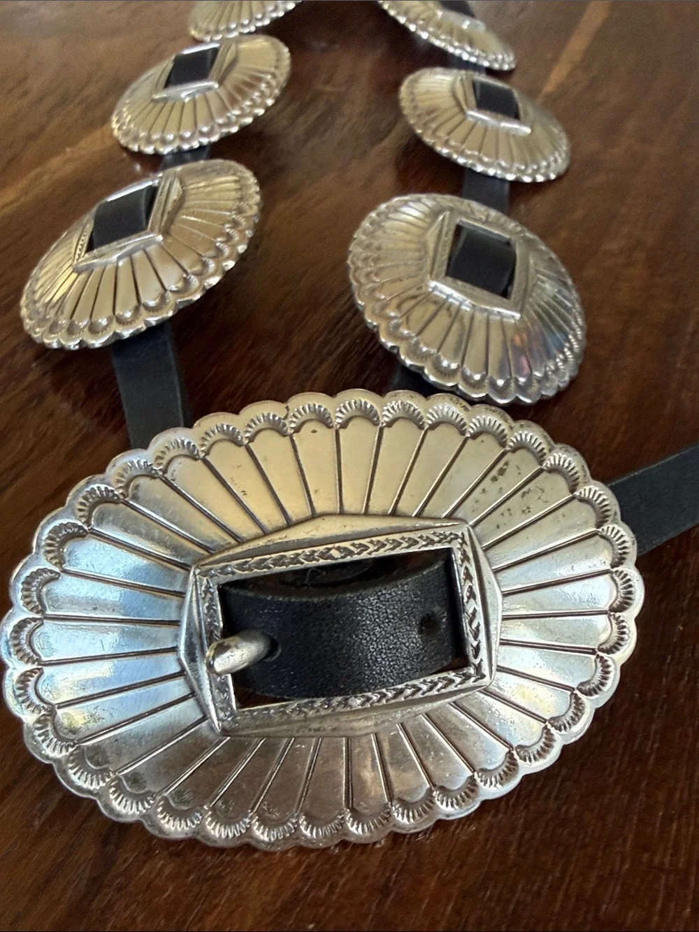 Tony Lama concho  concha silver belt